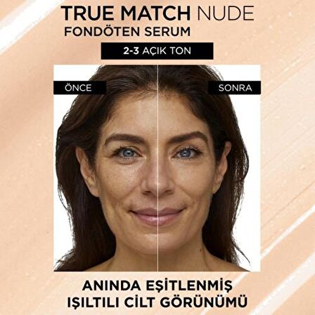 L'Oréal Paris True Match Nude Fondöten Serum 2-3 Light