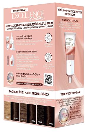 L’Oréal Paris Excellence Creme Nude Renkler Saç Boyası – 3U Nude Koyu Kahve