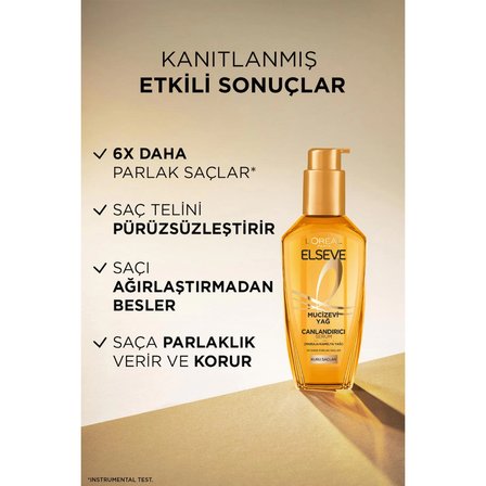 L'Oréal Paris Elseve Mucizevi Canlandırıcı Bakım Yağı 100 ml
