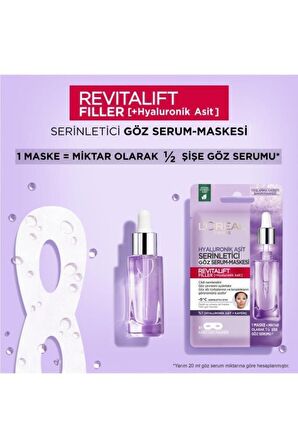 Loreal Paris Revitalift Filler Serinletici Göz Serum Maskesi 3'lü Set