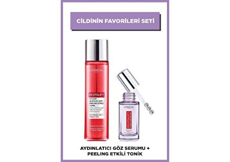 L'Oreal Paris Revitalift %5 Saf Glikolik Asit Peeling Etkili Tonik & Revitalift Filler Göz Serumu