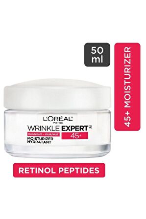 L'oreal Wrinkle Expert Kırışıklık Karşıtı Sıkılaştırıcı Gündüz Kremi Retino-peptidler 45+ Yaş (50ml)