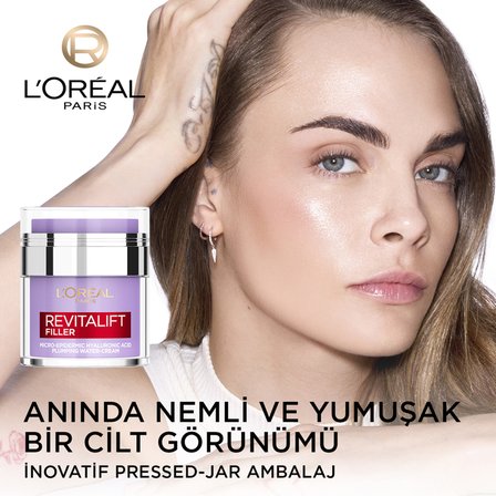 L'Oréal Paris Revitalift Filler Dolgunlaştırıcı Su Bazlı Pressed Jar Nemlendirici Yüz Kremi 50ml