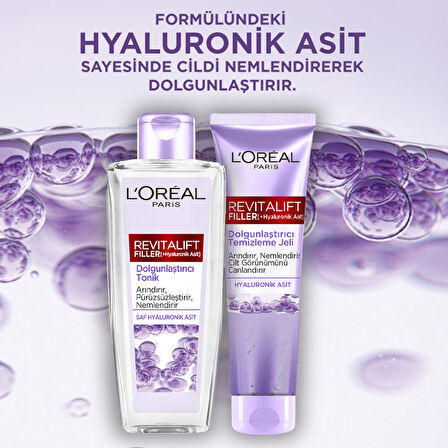 L'Oréal Paris Revitalift Filler Dolgunlaştırıcı Temizleme Jeli 150ml - Hyaluronik Asit