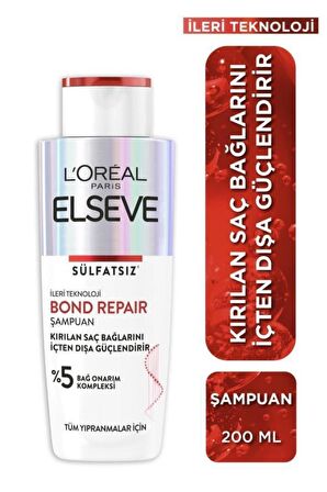 Elseve Bond Repair Bağ Onarıcı Saç Bakım Seti: Güçlendirici Şampuan +şampuan Öncesi Kurtarıcı Bakım 200ml