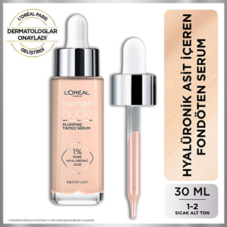 L'Oréal Paris True Match Nude Fondöten Serum 1-2 Rosy Light