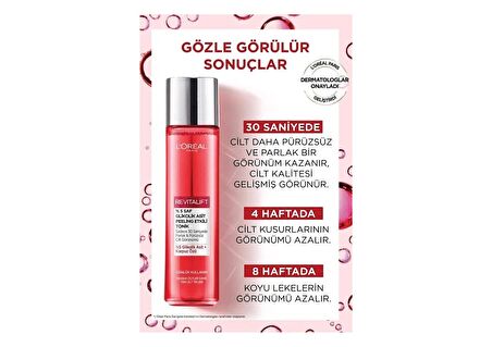 L'Oreal Paris Revitalift %5 Saf Glikolik Asit Peeling Etkili Tonik & Cilt Yenileme Etkili Temizleme Jeli 150 Ml