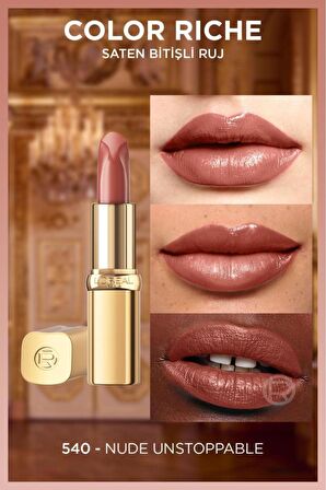 L'Oréal Paris Color Riche Saten Bitişli Ruj - 540 Nude Unstoppable