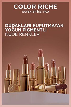 L'Oréal Paris Color Riche Saten Bitişli Ruj - 540 Nude Unstoppable