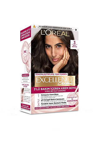 Loreal Excellence Creme 3 Koyu Kestane