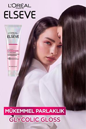 Elseve Glycolic Gloss Mükemmel Parlaklık Şampuan 200ml + Saç Kremi 150ml+ Laminasyon Bakım 200ml 3'lü Saç Bakım Seti