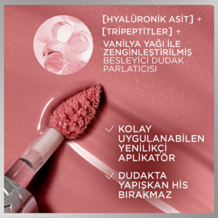 L'Oréal Paris Plump Ambition Hyaluron Lip Oil Besleyici ve Nemlendirici Dudak Parlatıcısı - 601 Worth It