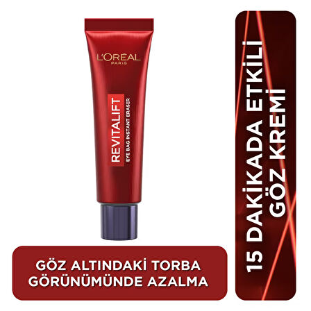 L'Oréal Paris Revitalift Lazer Eyebag Instant Eraser Göz Altı Torba Görünümüne Karşı Etkili Göz Kremi 15ml