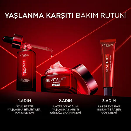 L'Oréal Paris Revitalift Lazer Eyebag Instant Eraser Göz Altı Torba Görünümüne Karşı Etkili Göz Kremi 15ml