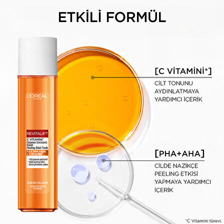 L'Oréal Paris Revitalift C Vitamini Gözenek Görünümü Karşıtı Peeling Etkili Tonik