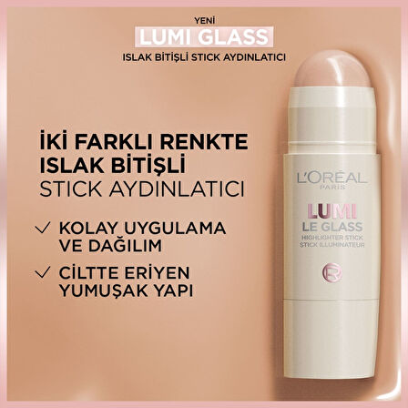 L'Oréal Paris Lumi Glass Islak Bitişli Stick Aydınlatıcı - 610 Glassy Pearl Eclat