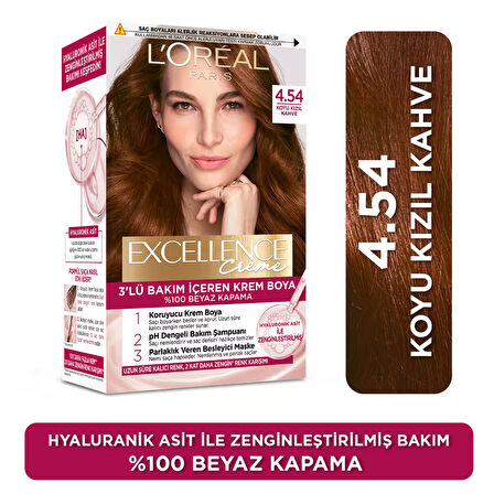 Excellence Creme Saç Boyası 4.54 Koyu Kızıl Kahve