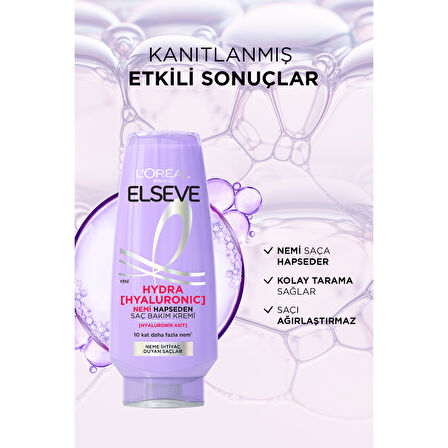 L'Oréal Paris Elseve Hydra [Hyaluronic] Nemi Hapseden Saç Bakım Kremi 250ml