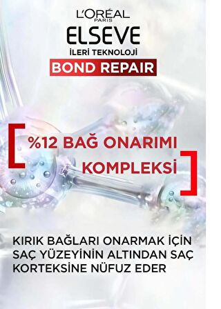 Elseve Bond Repair Saç Bağlarını Güçlendirici Şampuan 200ml &Saç Krem 150ml & Serum  200ml  3'lü SET