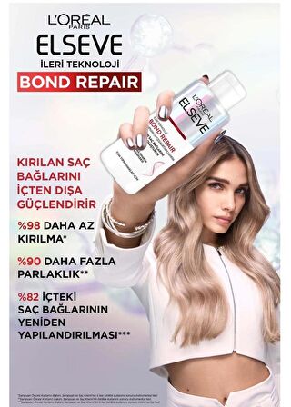 Elseve Bond Repair Saç Bağlarını Güçlendirici Şampuan 200ml &Saç Krem 150ml & Serum  200ml  3'lü SET