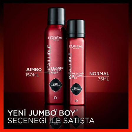 L'Oréal Paris Infaillible 3-Second Jumbo Makyaj Sabitleme Spreyi