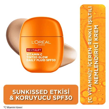 L'Oréal Paris Revitalift Clinical C Vitamini İçeren Renkli Işıltılı Nemlendirici Krem SPF30 40ml
