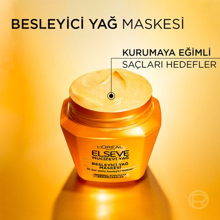 L'Oréal Paris Elseve Mucizevi Yağ Besleyici Saç Bakım Maskesi 300ml