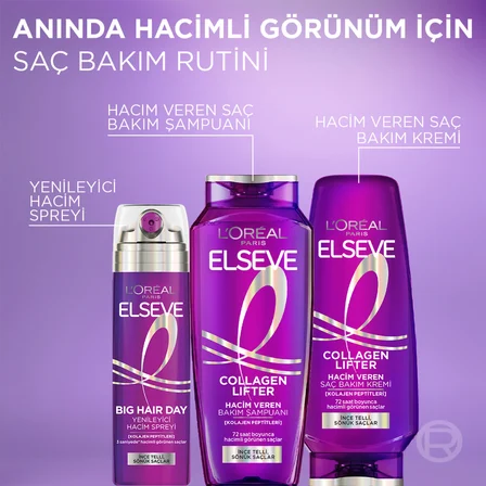 L'Oréal Paris Elseve Collagen Lifter [Kolajen Peptitleri] İçeren Hacim Veren Saç Bakım Şampuanı 300ml