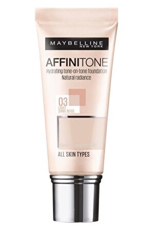 Maybelline Affinitone Fondöten 03 Light Sandbeige