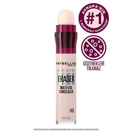 Maybelline Kapatıcı - Instant Age Eraser Concealer 03 Fair 5.9 ml