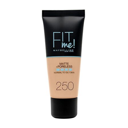 Maybelline New York Fit Me Matte+Poreless Fondöten - 250 Sun Beige