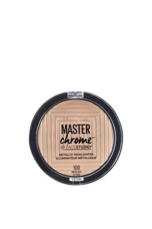 Maybelline New York Master Chrome Metalik Aydınlatıcı Pudra - 100 Molten Gold