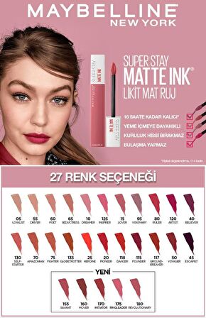 Maybelline Gün Boyu Kalıcı Etki Sunan Süper Mat Nude Tonlar Ruj Seti 6