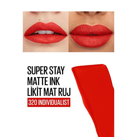 Maybelline New York Super Stay Matte Ink Likit Mat Ruj - 320 Individualist- Kırmızı