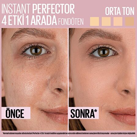 Maybelline New York Instant Perfector 4 ETKİ 1 ARADA Fondöten - Light (Orta Ton)