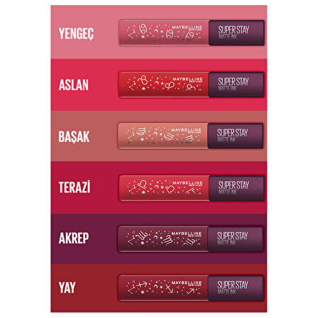 Maybelline New York Super Stay Matte Ink Zodiac Likit Mat Ruj-  65 Seductress (Başak)