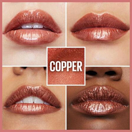 Maybelline Dudak Dolgunlaştırıcı Parlatıcı Kalıcı Işıltılı Dudaklar Nemlendirici Lip Gloss Seti 115 Peppy-17 Copper