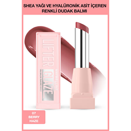 Maybelline New York Lifter Glaze Shea Yağı ve Hyalüronik Asit içeren Renkli Dudak Balmı - 07 Berry Haze