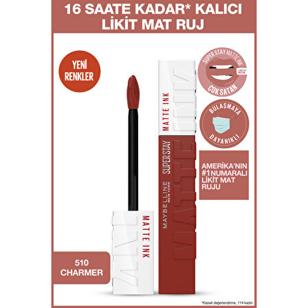 Maybelline New York Super Stay Matte Ink Likit Mat Ruj - 510 Charmer