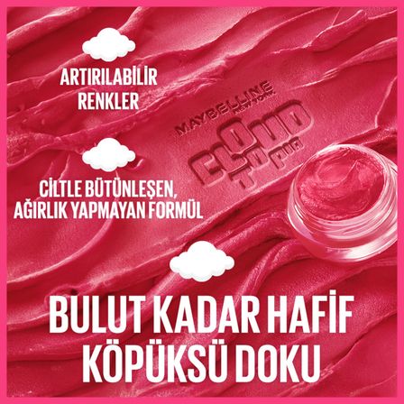 Maybelline New York Cloudtopia Köpük Dokulu Mat Allık 01 Twilight Berry