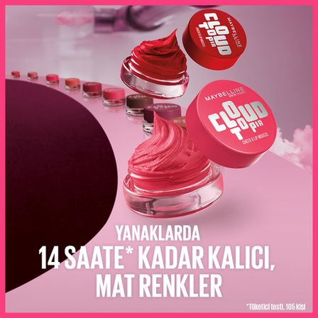 Maybelline New York Cloudtopia Köpük Dokulu Mat Allık 01 Twilight Berry