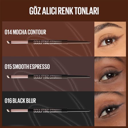 Maybelline New York Sculpting Stix Çift Uçlu Göz Kalemi - 015 Smooth Espresso