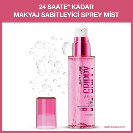 Maybelline New York Grippy 24 Saate Kadar Makyaj Sabitleyici Sprey -  Mist Form