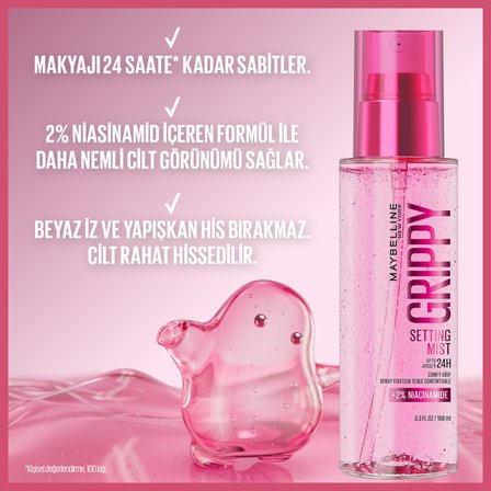Maybelline New York Grippy 24 Saate Kadar Makyaj Sabitleyici Sprey -  Mist Form