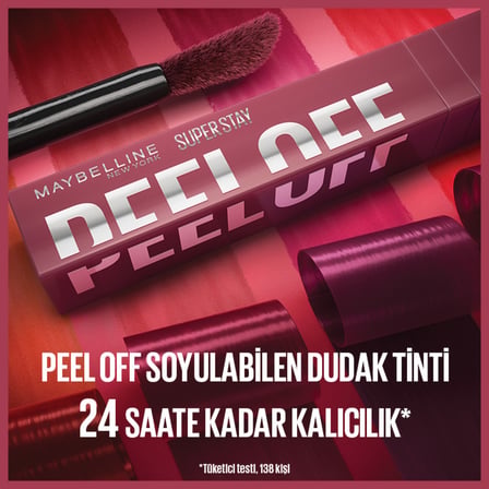 Maybelline New York Super Stay Peel Off Soyulabilen Dudak Tinti - 24 Saate Kadar Kalıcı Dudak Renklendirme - 04 Sunset