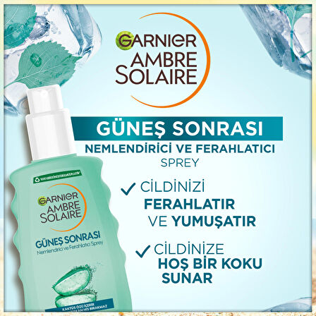  Garnier Ambre Solaire Güneş Sonrası Nemlendirici Ferahlatıcı Sprey 200 Ml