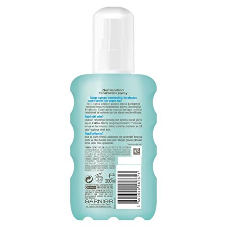 Garnier Ambre Solaire Güneş Sonrası Nemlendirici Ferahlatıcı Sprey 200 ml