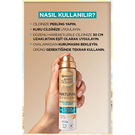 Garnier Ambre Solaire Güneşsiz Bronzlaştırıcı Vücut Spreyi 150 Ml