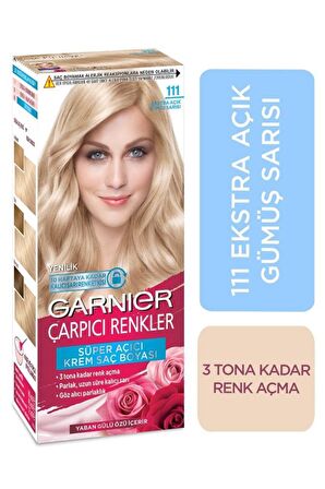 Garnier Çarpıcı Renkler No:111 Ekstra Açık Gümüş Sarı Colour Natural Boya