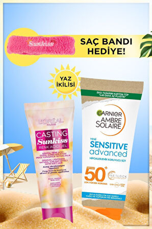 Ambre Solaire Sensitive Advanced Güneş Koruyucu Süt Spf50+ & Casting Sunkiss Renk Açıcı Jel